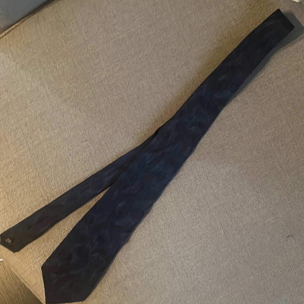 YVES SAINT LAURENT Marbles Blue Tie